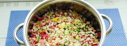 окрошка на сметане. Шаг 7