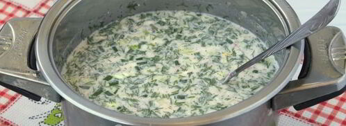 окрошка на сыворотке и сметане. Шаг 11