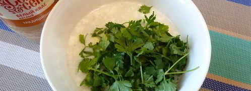 окрошка по-болгарски с яйцами. Шаг 5