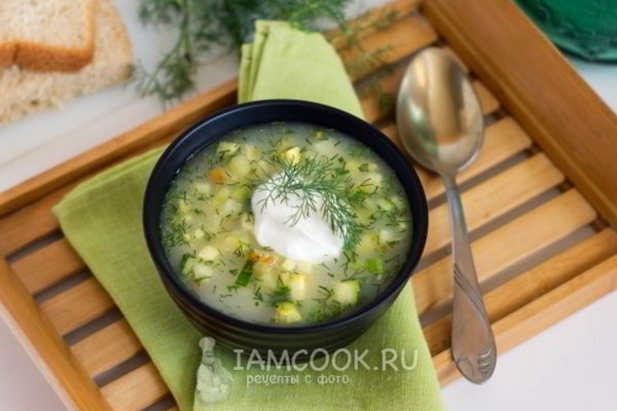 Рецепт окрошки с адыгейским сыром и морковью