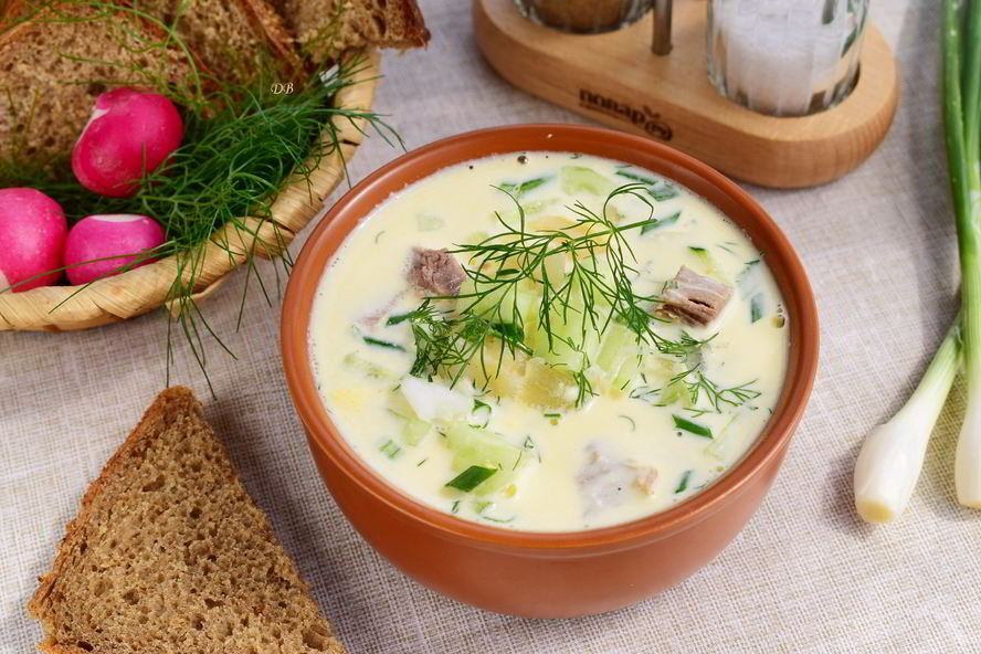 Рецепт окрошки с говядиной