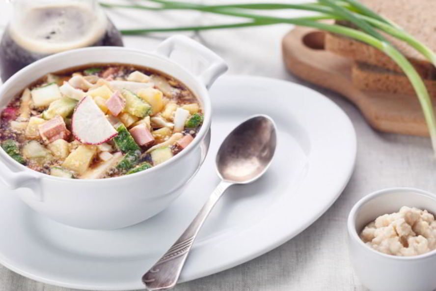 Рецепт окрошки с хреном