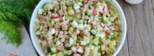 окрошка с колбасой. Шаг 8