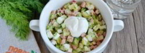 окрошка с колбасой. Шаг 9