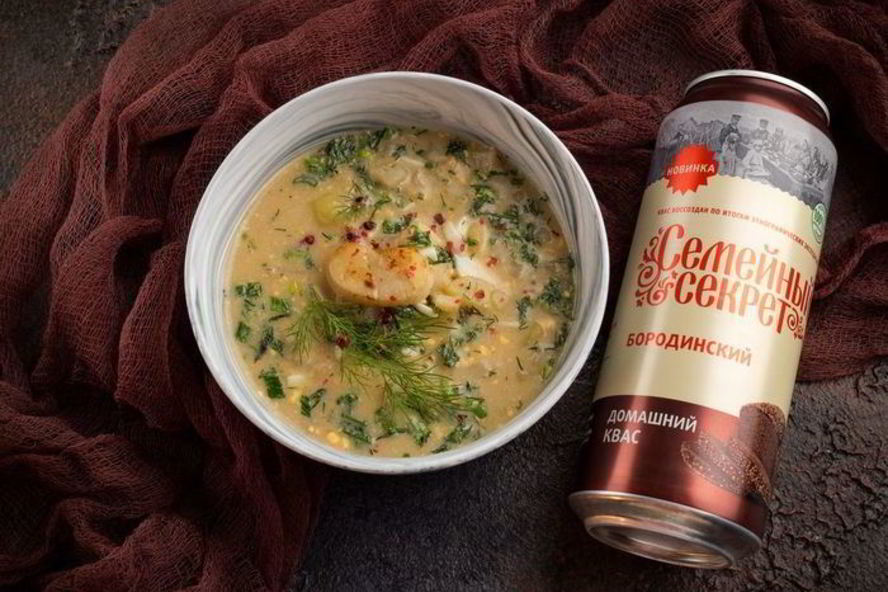 Рецепт окрошки с морскими гребешками