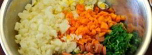 окрошка с сосисками. Шаг 3