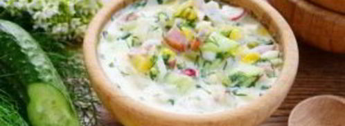 окрошка с ветчиной. Шаг 3