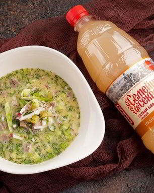 Окрошка с языком