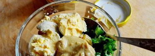 окрошка сборная мясная в ледяной чаше. Шаг 6