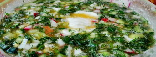 окрошка сборная мясная в ледяной чаше. Шаг 8