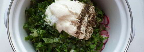 окрошка со свеклой и курицей. Шаг 4