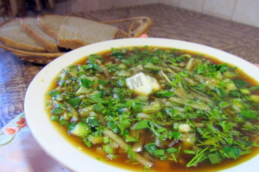 Рецепт постной окрошки на квасе