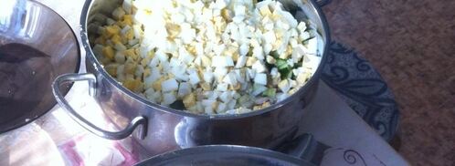 сельдереевая окрошка на кефире. Шаг 4