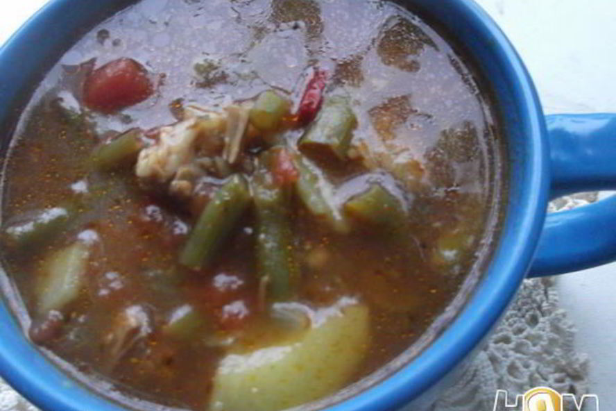 Рецепт острого супа со стручкового фасолью