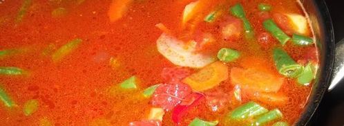 острый суп со стручковой фасолью. Шаг 5