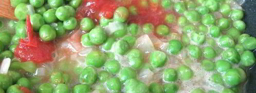 итальянский овощной суп с пастой и зеленым горошком. Шаг 7