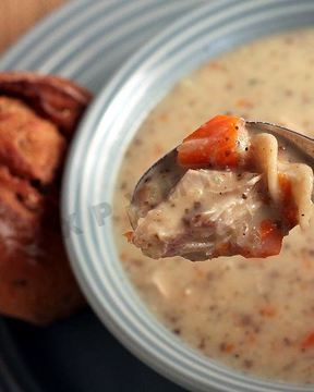 Куриный сливочный суп с овощами