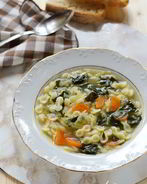 Легкий овощной суп с пастой