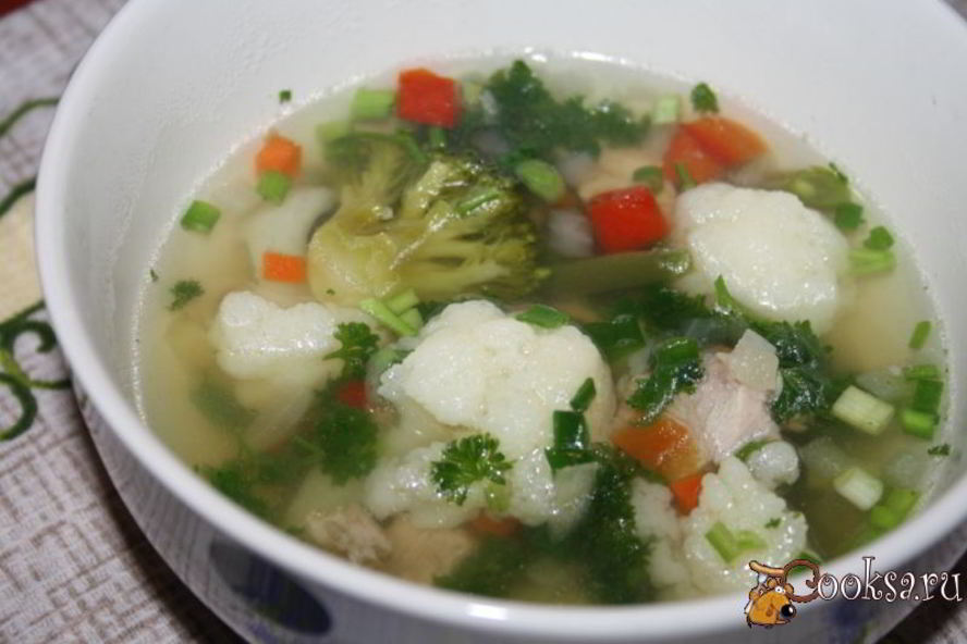 Рецепт легкого супа с индейкой и овощами