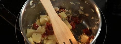 минестроне с грибами и колбасками чорисо. Шаг 2