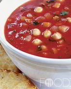 Осенний овощной суп с сырными тостами