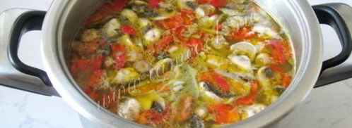 овощной суп с грибами. Шаг 9