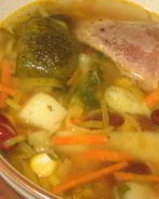 Овощной суп с индейкой