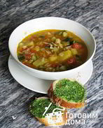 Овощной суп с песто