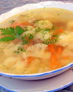 Овощной суп с цветной капустой
