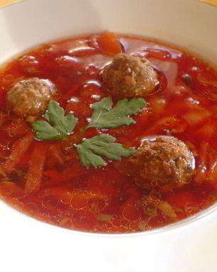 Супчик из овощей и фрикадельки