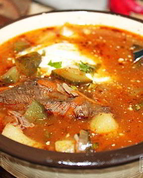 Рассольник с говядиной