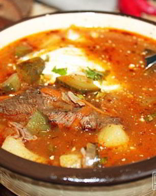 Рассольник с говядиной