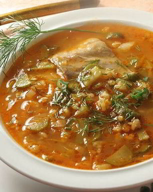 Рассольник с рисом