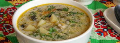 рассольник с сушеными грибами. Шаг 10