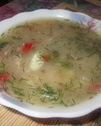 Рассольник со свининой