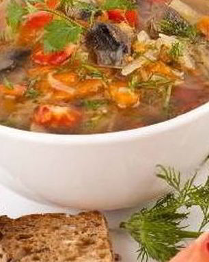 Русские щи с грибами