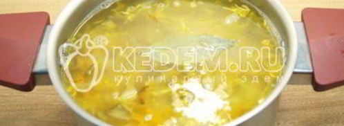 щи грибные с перловкой. Шаг 7
