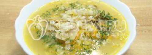 щи грибные с перловкой. Шаг 8