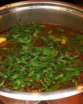 Щи из щавеля со свининой