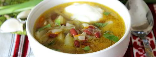 щи с фасолью на курином бульоне. Шаг 7