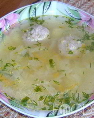 Щи с фрикадельками