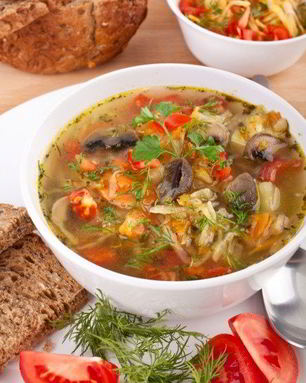 Щи с грибами по-монастырски