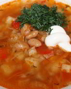 Щи с консервированной фасолью