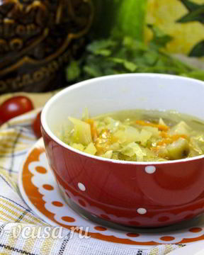 Щи с курицей и грибами