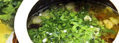 щи с курицей и грибами. Шаг 13