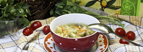 щи с курицей и грибами. Шаг 15