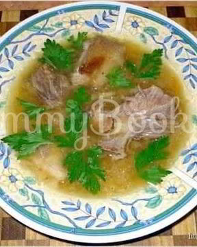 Щи томленые кислые со свининой