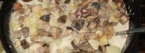 грибная солянка с картошкой и сметаной. Шаг 4