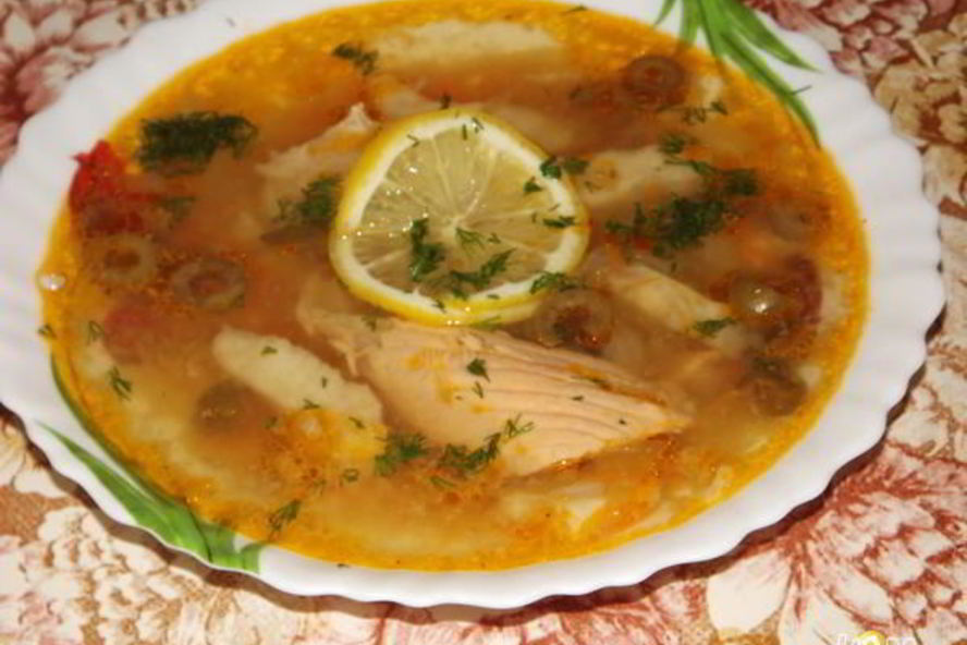 Рецепт рыбной солянки