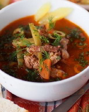 Солянка на бульоне из говядины